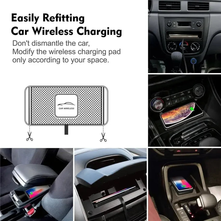 Kalsten | Voltigo Wireless Charging Pad | 15W Fast Charger | Non-Slip & Ultra-Slim | Compatible with iPhone & Samsung