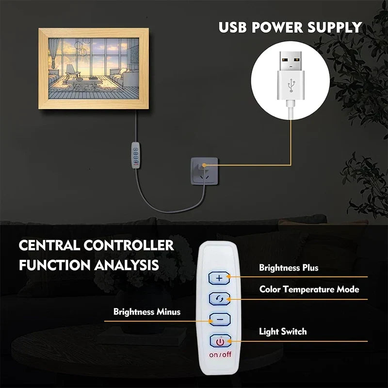 Luminous Decorative Dimmable Artsy Led Light Painting | Kalsten