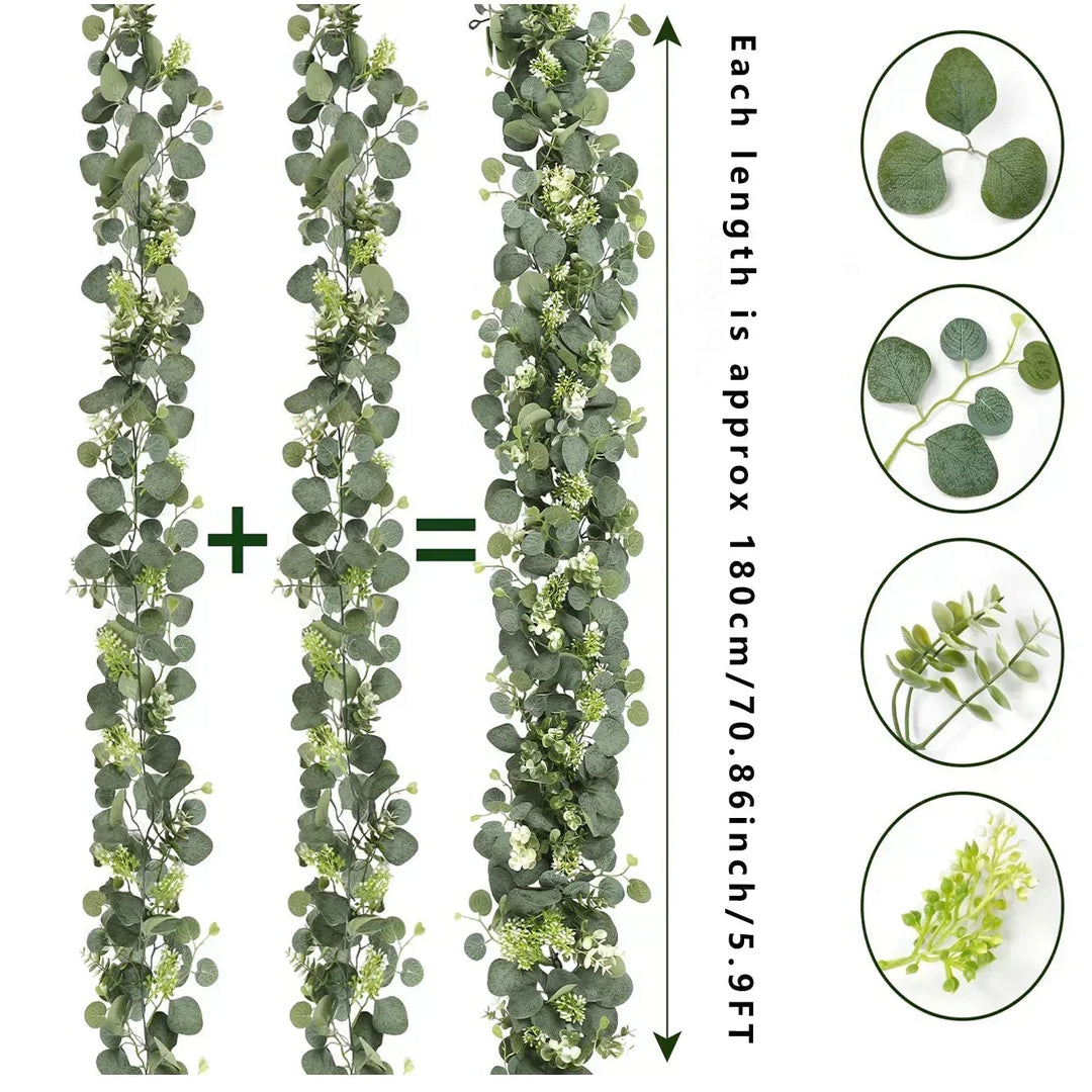 Kalsten | Garland - EucaGreen - Artificial Eucalyptus - 2-piece Set
