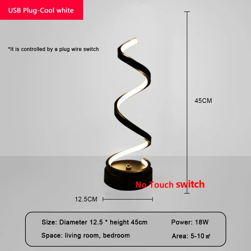 Modern LED Table Lamp – Snake Eye Protection Desktop Light for Bedroom, Living Room, Office, and Study | Kalsten