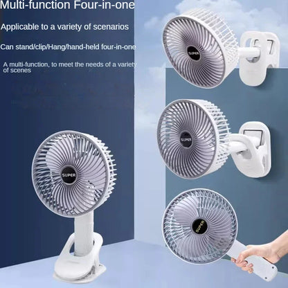 BowLift | Clip-on Portable Compact USB Rechargeable Cooling Fan