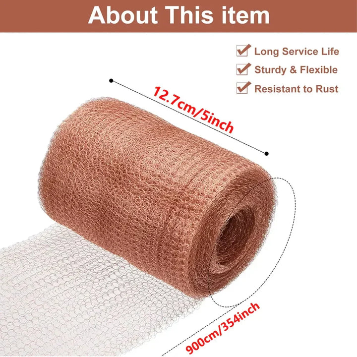 Kalsten | Snailgard Copper Snail Fence Mesh Tape | Protection against Snails in the Bed & Garden | Various Lengths | Rustproof & Weather Resistant