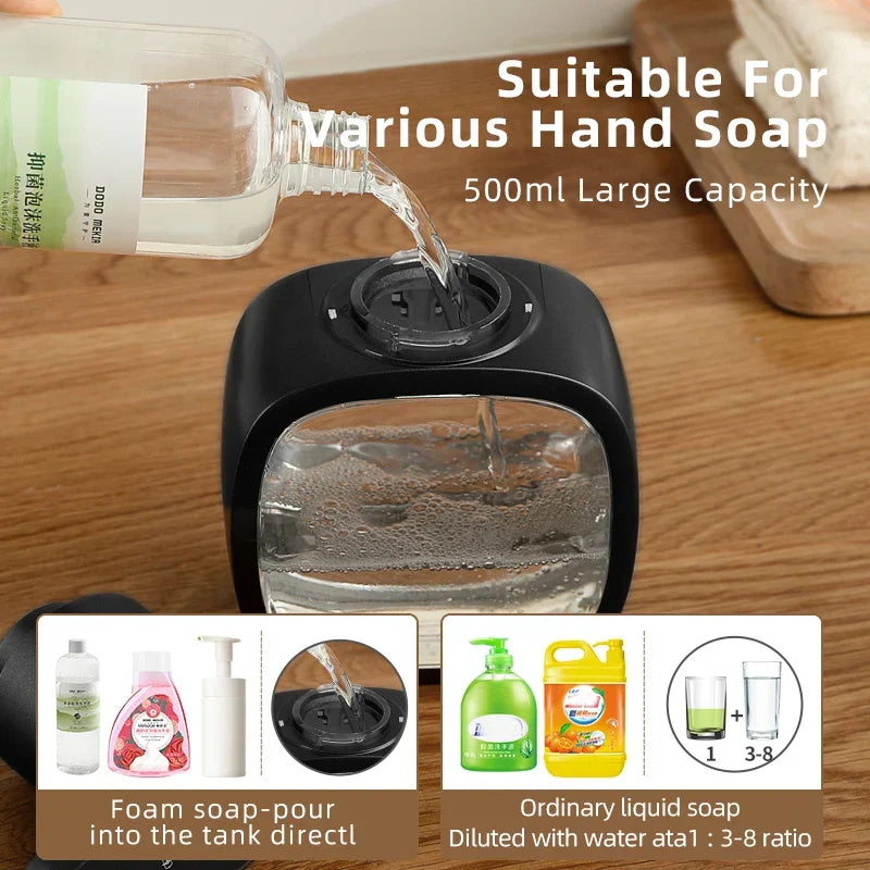 Skanto | Foamello Automatic Soap Dispenser | Wall-Mounted | 500 ml | Rechargeable & Touchless | Sensor Activated Foam Function