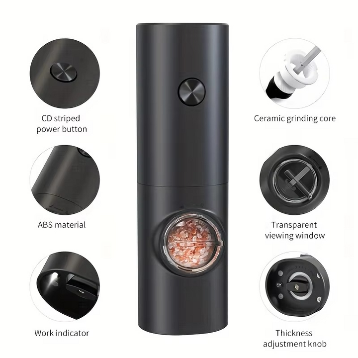Electric Salt & Pepper Grinder Set with LED