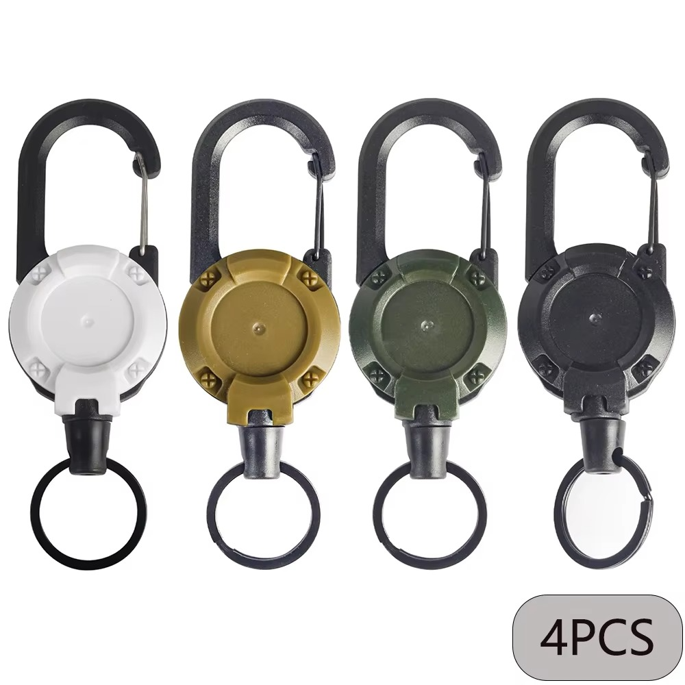 Kalsten | Heavy-Duty Tactical Retractable Keychain – Multi-Use Outdoor Carabiner Tool