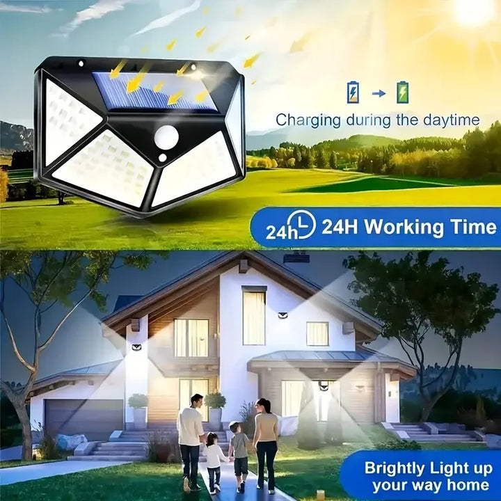 Solar Wall Light Outdoor 100 LED with Motion Sensor | Kalsten