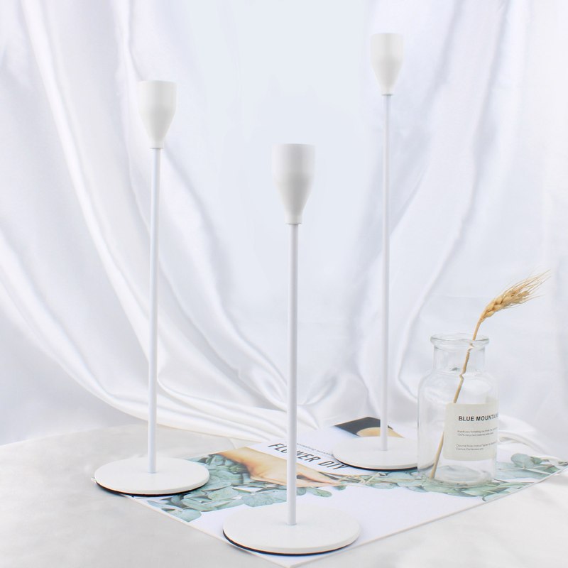 3-Piece Metal Candlestick Set