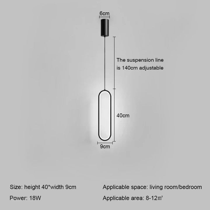 Modern LED Ring Pendant Light | Nordic Luxury Chandelier for Living Room, Bedroom, and Bar | Kalsten