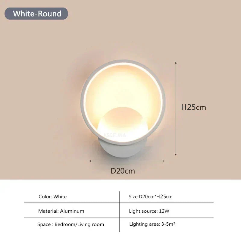 Minimalist LED Wall Lamp | Round & Square Sconces | Kalsten