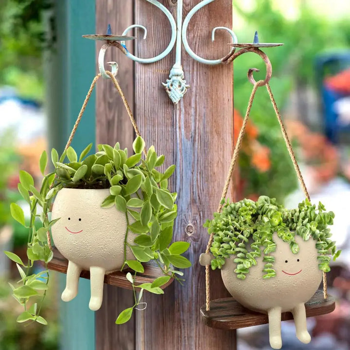 Swing Smiling Face Flower Pot | Kalsten