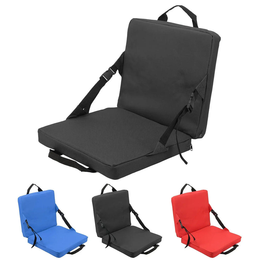 Kalsten | SITPURE Folding chair with backrest | Padded seat cushion | Compact & Comfortable for stadium, beach & park