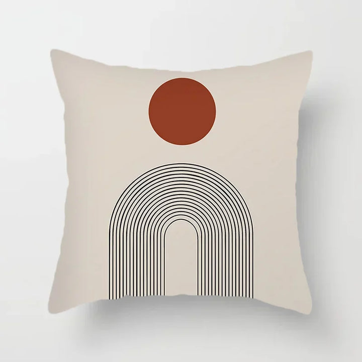 Aurum Cushion Cover - Modern Black-White Cushion Cover with Abstract Art Print Kalsten