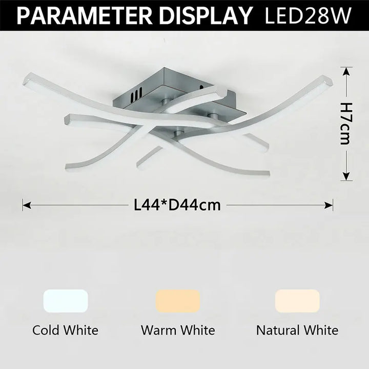 Modern LED Ceiling Lamp for Living Room, Dining Room, Bedroom, and Balcony | Kalsten