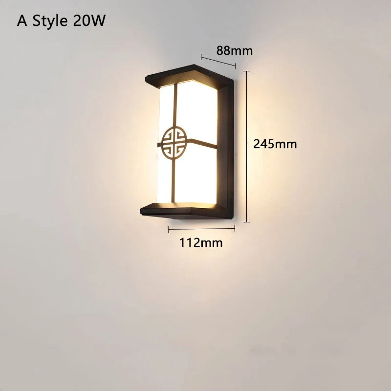 Modern LED Outdoor Wall Lamp with Motion Sensor - Waterproof Porch Light, Outdoor Lighting Fixture | Kalsten