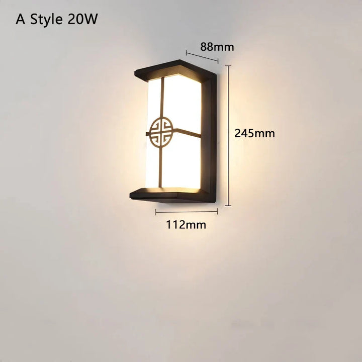 Modern LED Outdoor Wall Lamp with Motion Sensor - Waterproof Porch Light, Outdoor Lighting Fixture | Kalsten