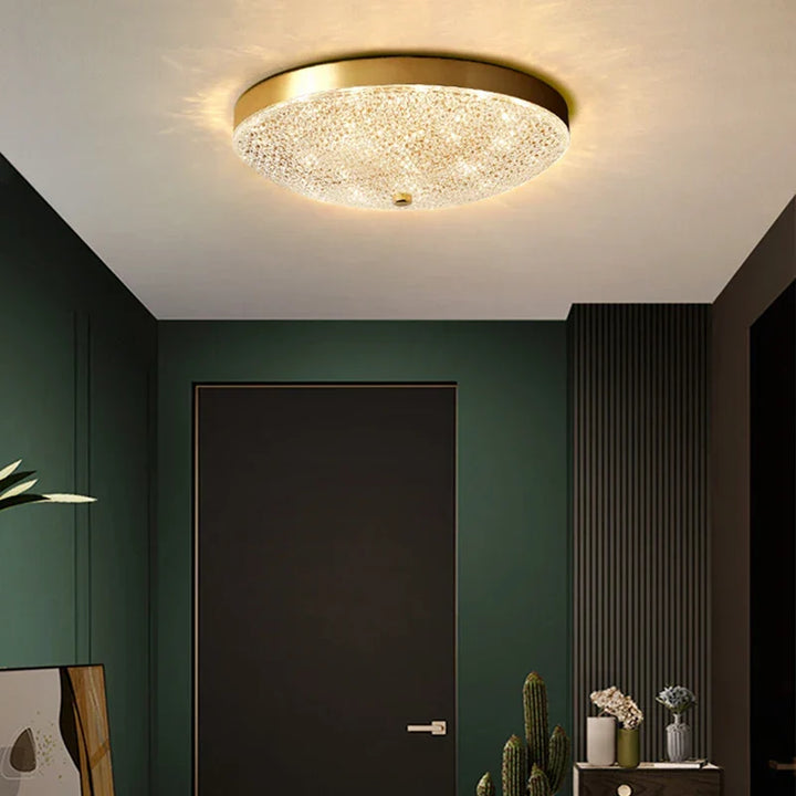 Modern Gold LED Ceiling Chandelier – Hanging Light for Living Room, Balcony, Bedroom, and Indoor Decor | Kalsten