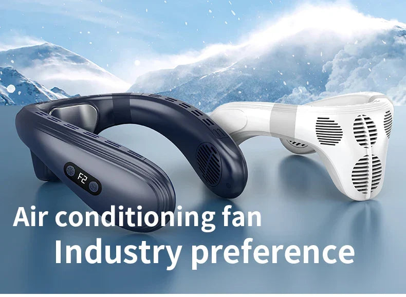 Portable Neck Fan 5200mAh – Rechargeable Wearable Semiconductor Cooling Fan, Personal Outdoor Neck Air Conditioner | Kalsten