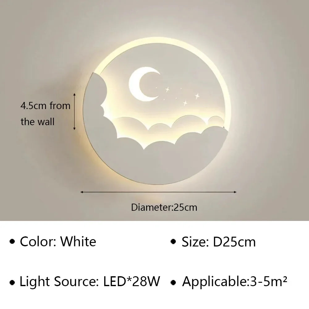 Moon & Stars LED Night Wall Light