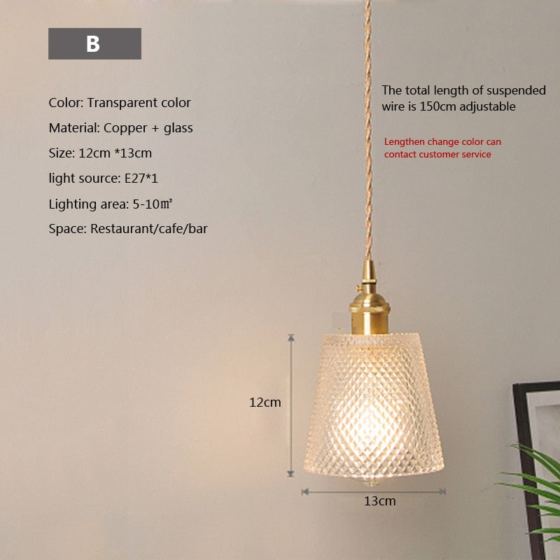 Nordic Brilliance Transparent Glass Pendant Lamp | Kalsten