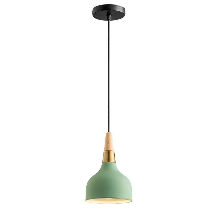 Nordic LED Pendant Light – 1.1m Wire, Modern Macaron Wood Hanger Lamp for Bedroom, Living Room, Restaurant & Home Decor | Kalsten
