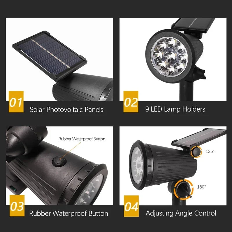 Solar LED Garden Spotlight Outdoor | Kalsten