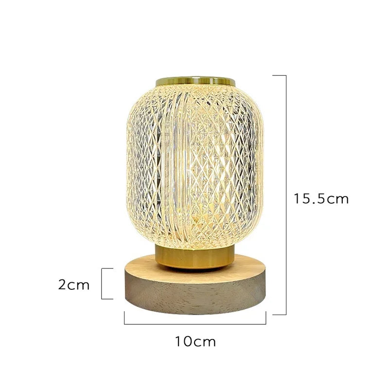 Dimmable Crystal Table Lamp - Stylish Golden Dimmable Table Lamp with Luxurious Crystal Design Kalsten