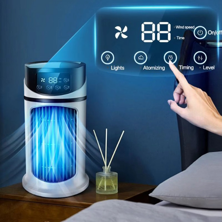 Portable Air Cooler Fan with Humidifier & Dust Filter – USB Powered Mini AC for Home & Office | Kalsten