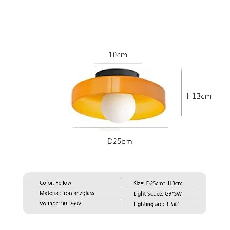 Modern Dual-Purpose Glass Ceiling Light – G9 Bulb Wall Sconce for Living Room, Bedroom, Hallway, and Balcony | Kalsten