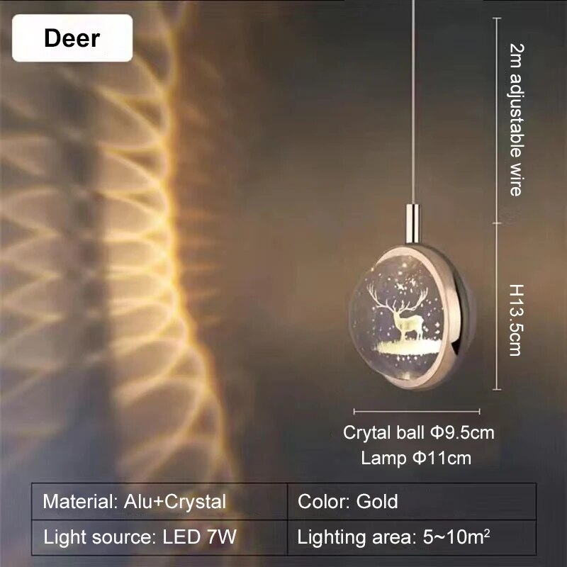 Romantic Crystal Rotating Mood LED Lights | Kalsten