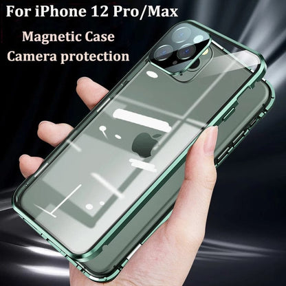 Metal casing with lens protection