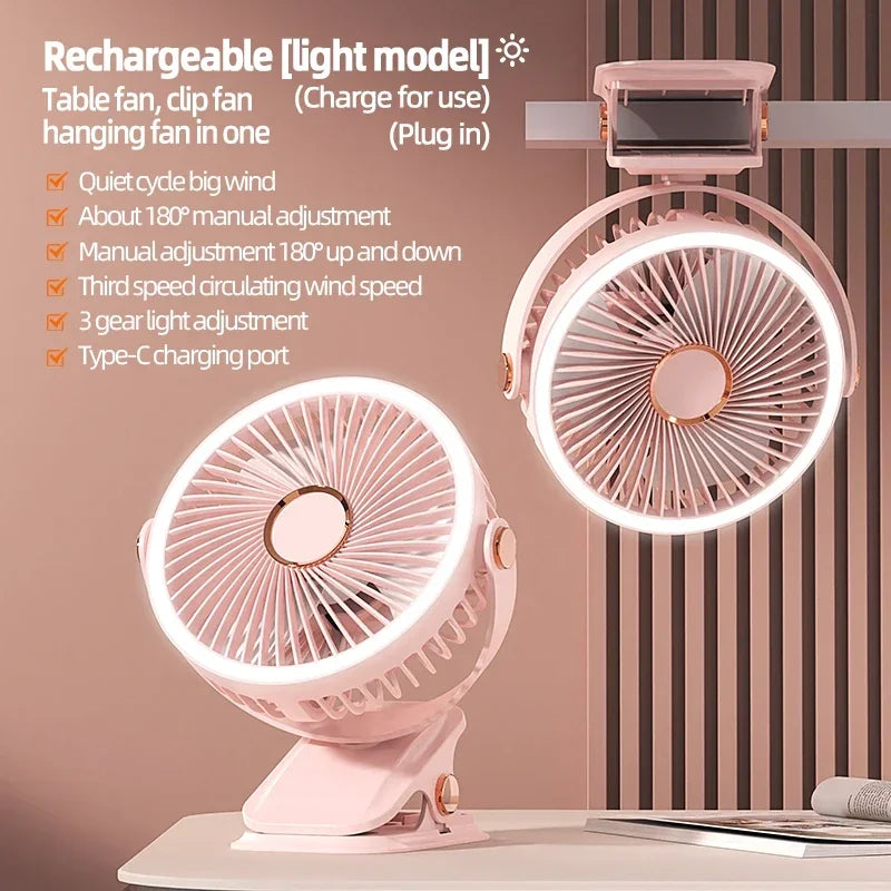 Rechargeable Clip-On Cooling Fan