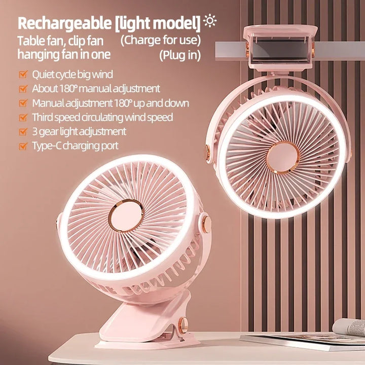 Rechargeable Clip-On Cooling Fan