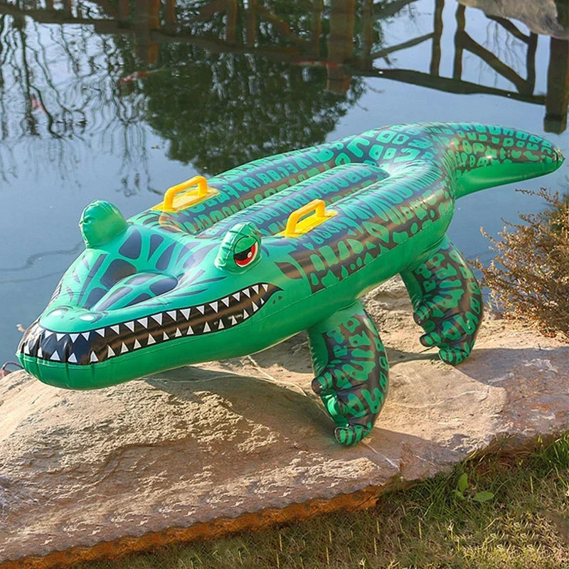 Kalsten | Floatoro Inflatable Crocodile Pool Toy for Kids & Adults | Swimming Toy for Beach, Pool & Summer Party | Durable PVC Water Mattress