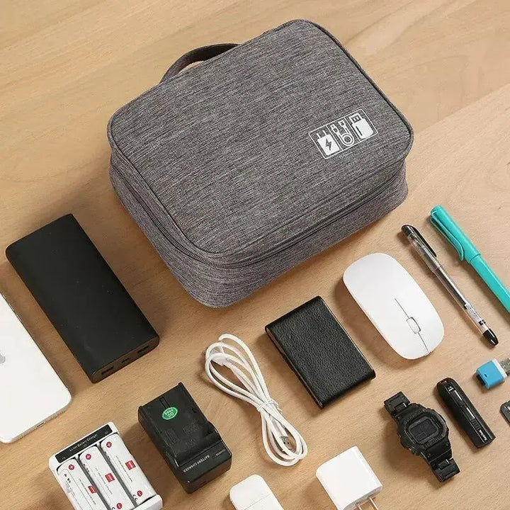 Kalsten | ORGAZIP Tech Organizer | Large Cable Bag for Travel | Waterproof & Multifunctional | For Power Banks, Cables & Accessories