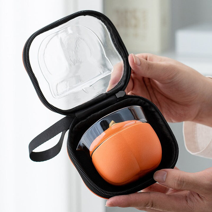 Mini Pumpkin Ceramic Teapot Set | Kalsten