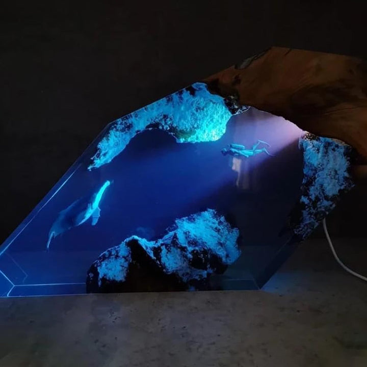 Deep Sea Adventure Resin Diver Lamp Decor | Kalsten