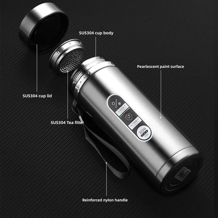 Kalsten | 800ml-1L Stainless Steel Thermos – Portable Vacuum Flask with LED Temperature Display