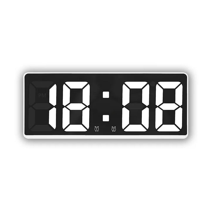 Modern Electronic Mirror Alarm Clock with LED Display, Alarm Function and Temperature Display – Stylish Digital Clock for Bedroom and Office | Kalsten