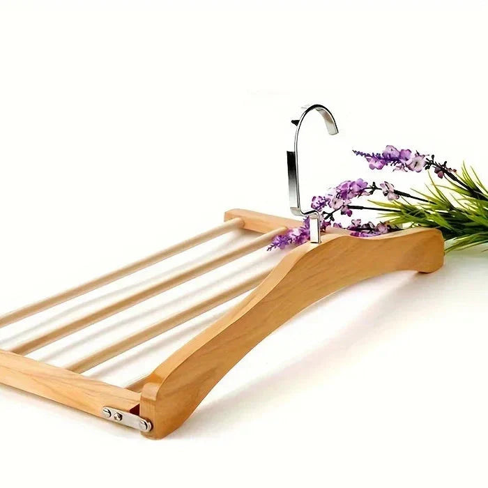 Wooden Clothes Hanger Space Saving with Sturdy Metal Hook | Kalsten