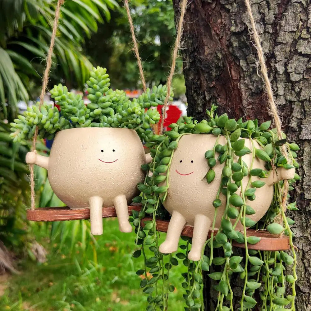 Swing Smiling Face Flower Pot | Kalsten