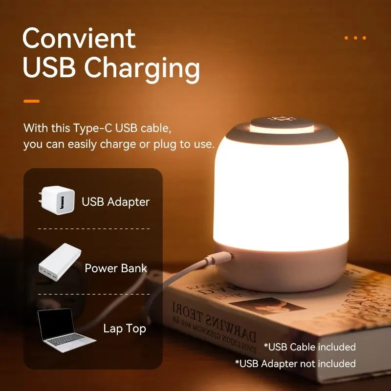 Kalsten | LUMINA TOUCH LED Table Lamp | Portable & Dimmable | Touch Control | For Bedroom & Children's Room