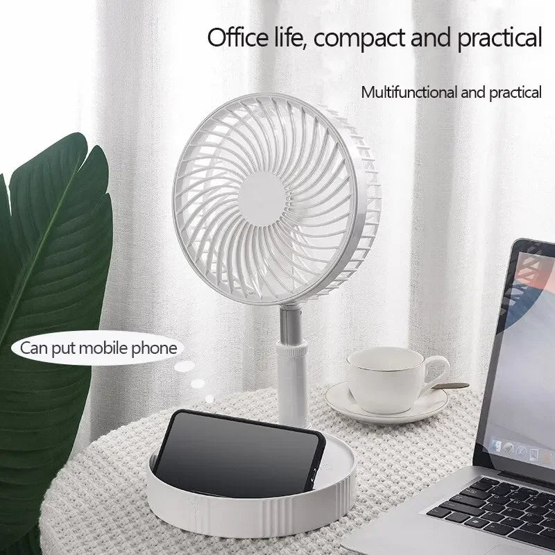 7200mAh USB Rechargeable Portable Folding Fan Floor Low Noise Fan for Outdoor Home Wireless Fan 4 Speed Camping Portable Fan | Kalsten