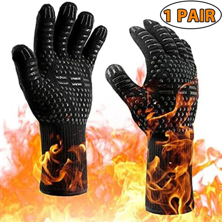 Kalsten | ThermaGrip Heat Resistant Grill Glove | Silicone & Cotton | Non-slip & fireproof up to 800 °C | For Grill, Oven & BBQ | 1 Piece