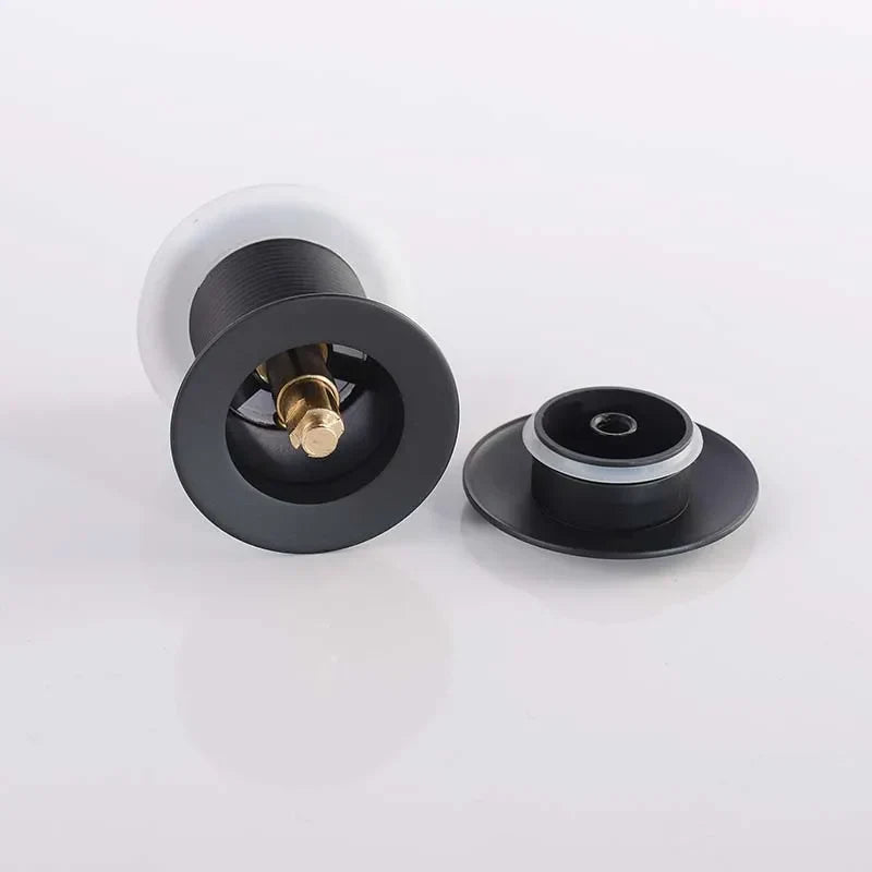 Drain Screw with Push-Down Pop-Up – Brass | 11 Colors | With or Without Overflow Skanto
