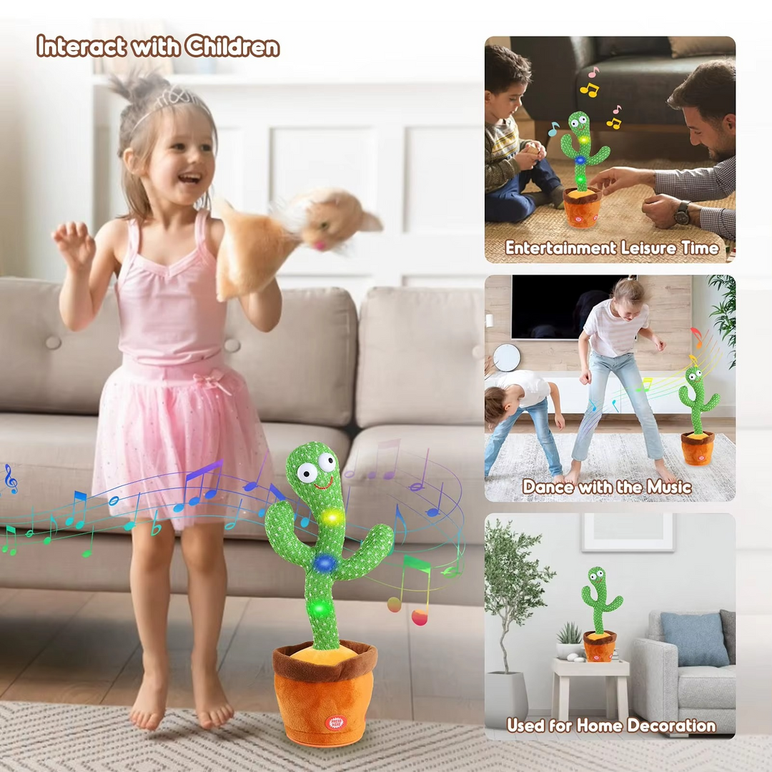 Kalsten | Interactive Sing & Dance Cactus Plush Toy with 120 Songs