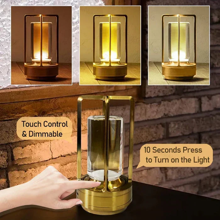 Warm LED Cordless Table Lamp – Battery Operated Nordic Design - LED with Touch Control, Suitable for Bedroom, Home, Outdoor - Ideal Night Light | Kalsten