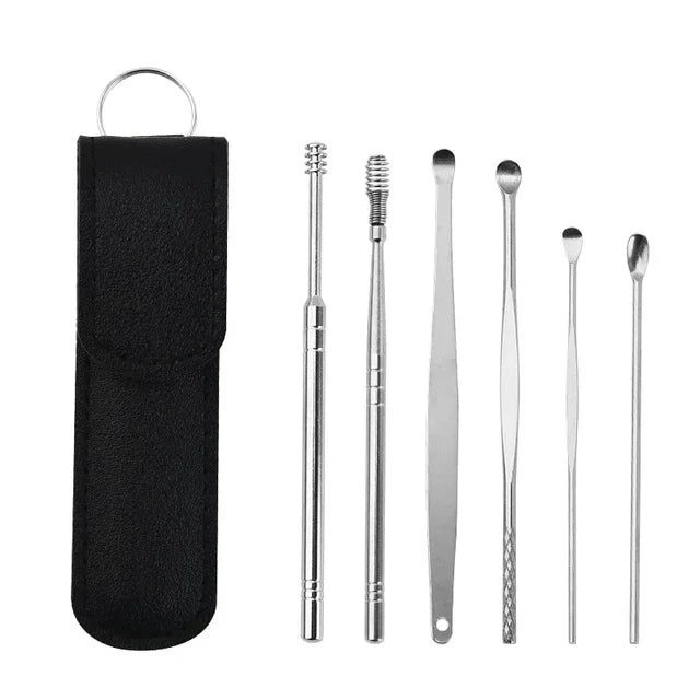 Kalsten | Stainless Steel Ear Wax Remover 6-piece Cleaning Tool Set