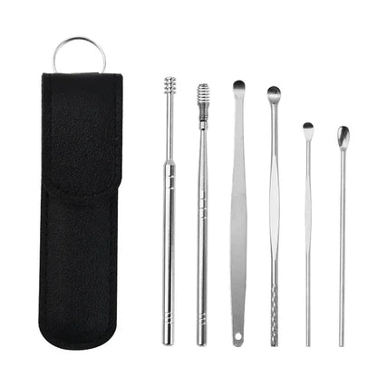 BowLift | Stainless Steel Ear Wax Remover 6-piece Cleaning Tool Set