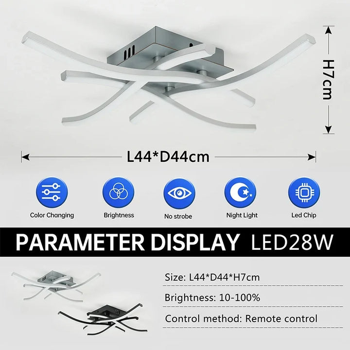 Modern LED Ceiling Lamp for Living Room, Dining Room, Bedroom, and Balcony | Kalsten