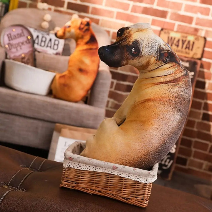 Realistic Soft Dog Plush Cushion